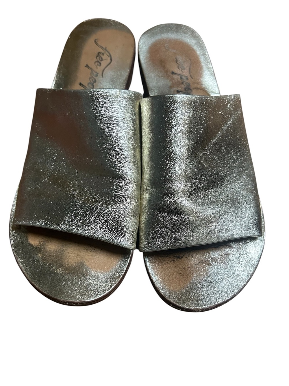 Free people Metallic Slide Sandals - Women